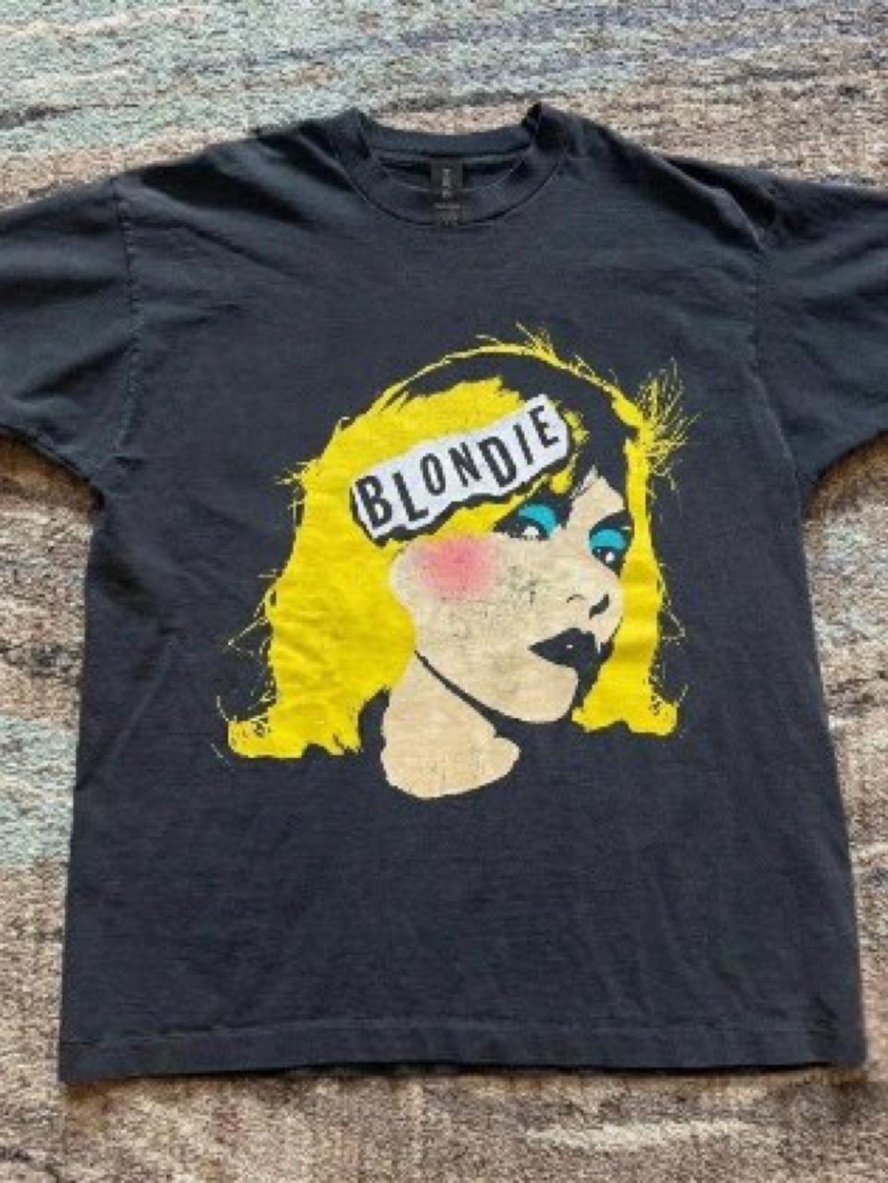 Gildan Black Tee with Yellow Blondie Portrait
